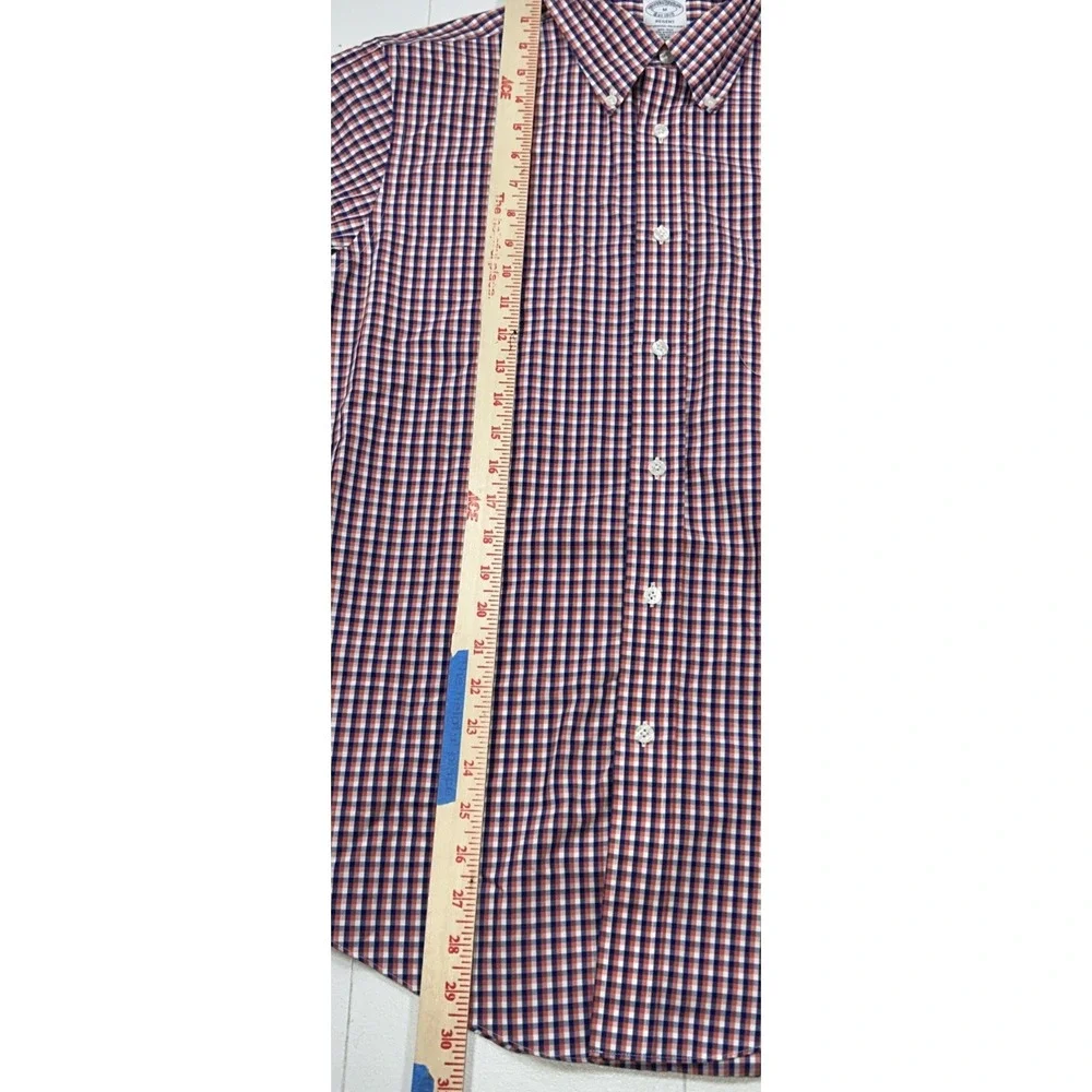 Brooks Brothers 1818 Regent Fit Supima Cotton M Button Down Shirts Pleated Cuffs - Picture 4 of 12